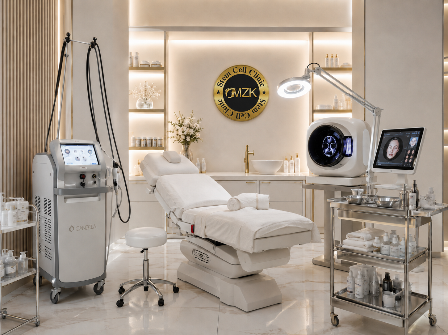 Advanced aesthetic treatment equipment at MZK clinic